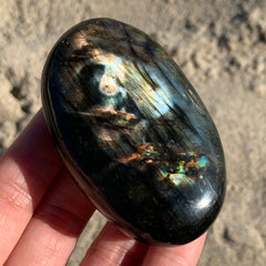 Rainbow Labradorite Palm Stone 2.7"