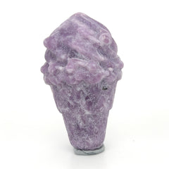 Lepidolite Ice Cream Cone Crystal Carving