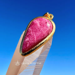 Tugtupite Color Changing Crystal Love Pendant