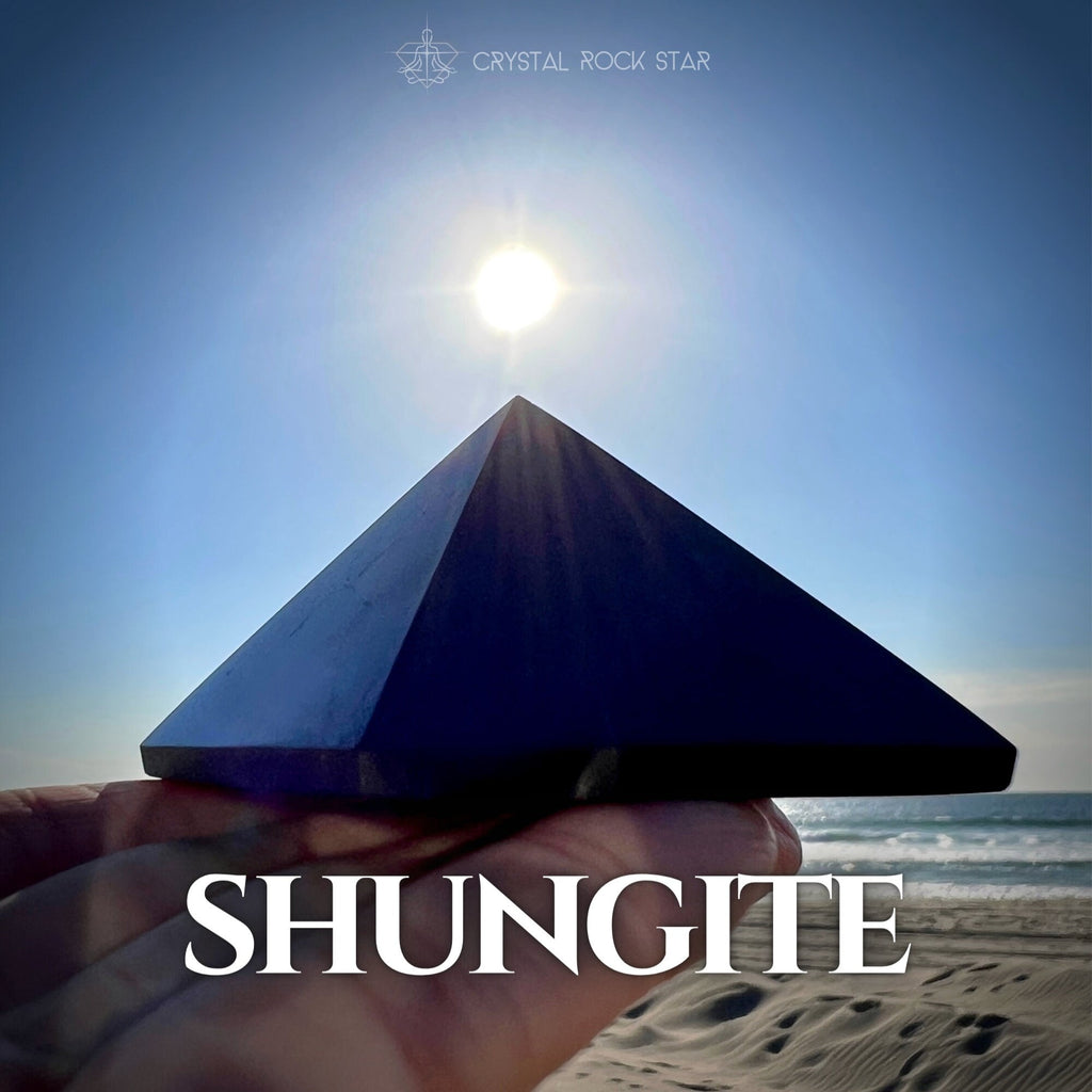 Genuine Shungite 2" Crystal Pyramid
