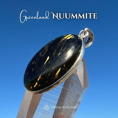 Premium Nuummite Sterling Silver Pendant