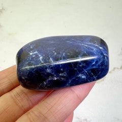 Sodalite 2" Palm Stone - Stands Upright