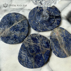 Sodalite Blue Crystal Coasters - Set of 4