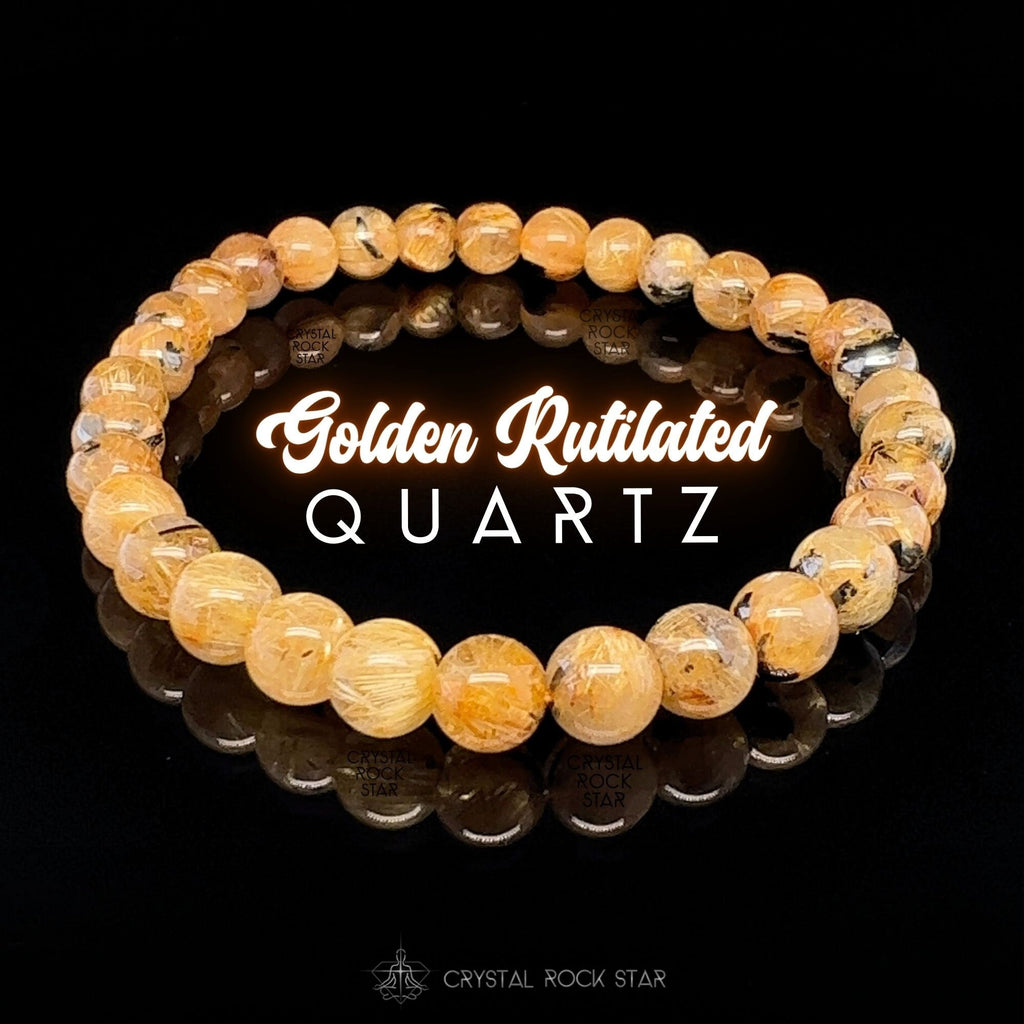 Golden Rutilated Quartz Prosperity Bracelet 6mm