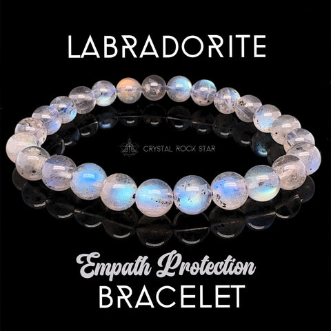 Labradorite Bracelet 8mm Flashy A Grade