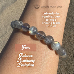 AAA Labradorite Flashy Crystal Bracelet 8mm