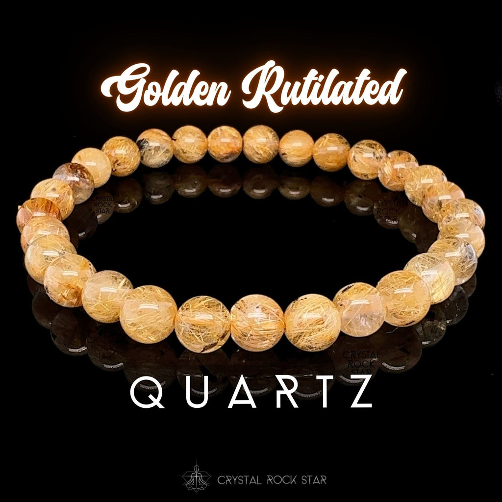 Golden Rutilated Quartz Prosperity Bracelet 7mm