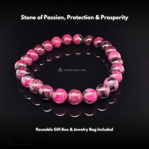 Love Manifestation Elastic Bracelet - 6mm Beads (confidence & Passion)
