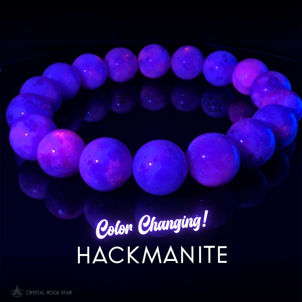 Hackmanite UV Fluorescing Crystal Bracelet 12mm