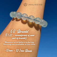 Luminous Aquamarine Protection Bracelet 10mm