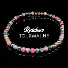 Rainbow Tourmaline Bracelet - Pick Bead Size
