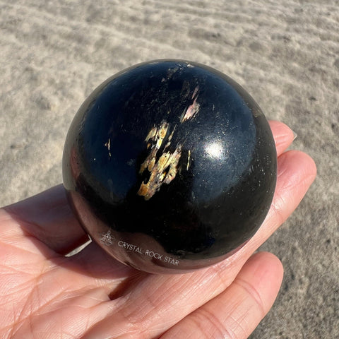 Greenland Nuummite Sphere Crystal Ball 2"